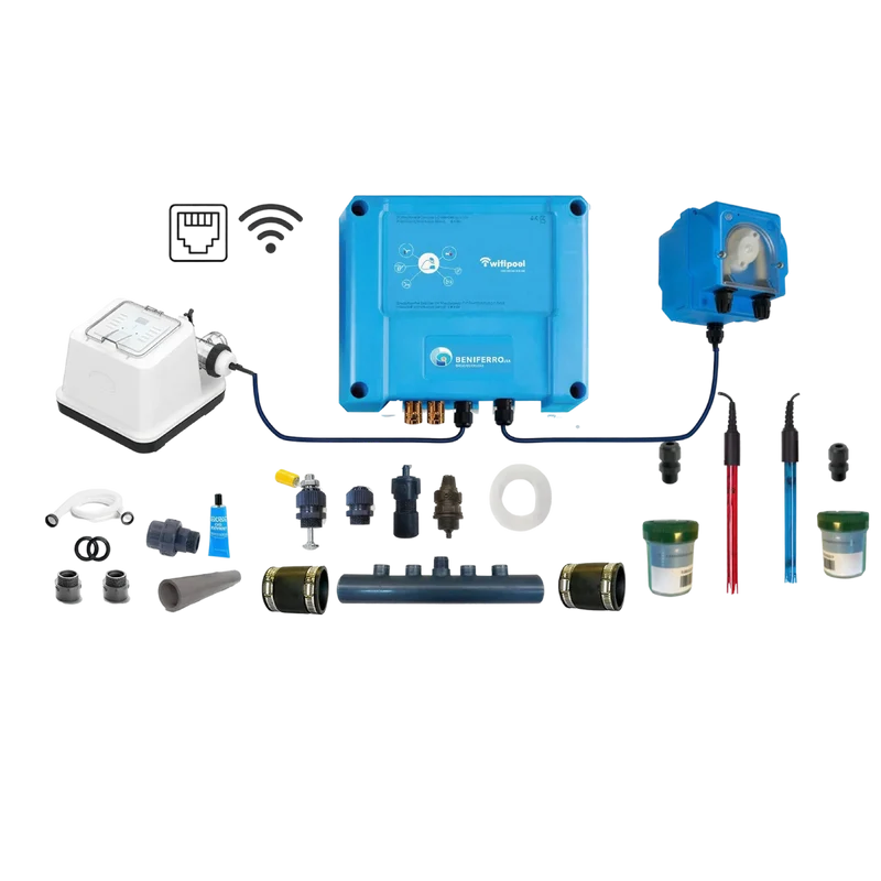 Générateur de chlore EL à électrolyse au sel - Kit DIY avec contrôle pH et RX