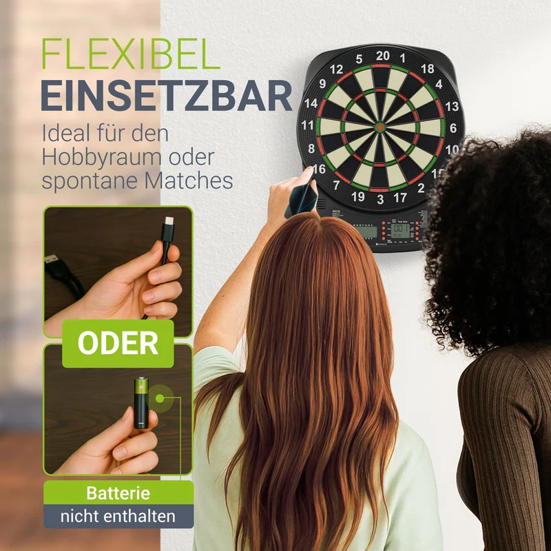 Cible de fléchettes électronique – 32 jeux