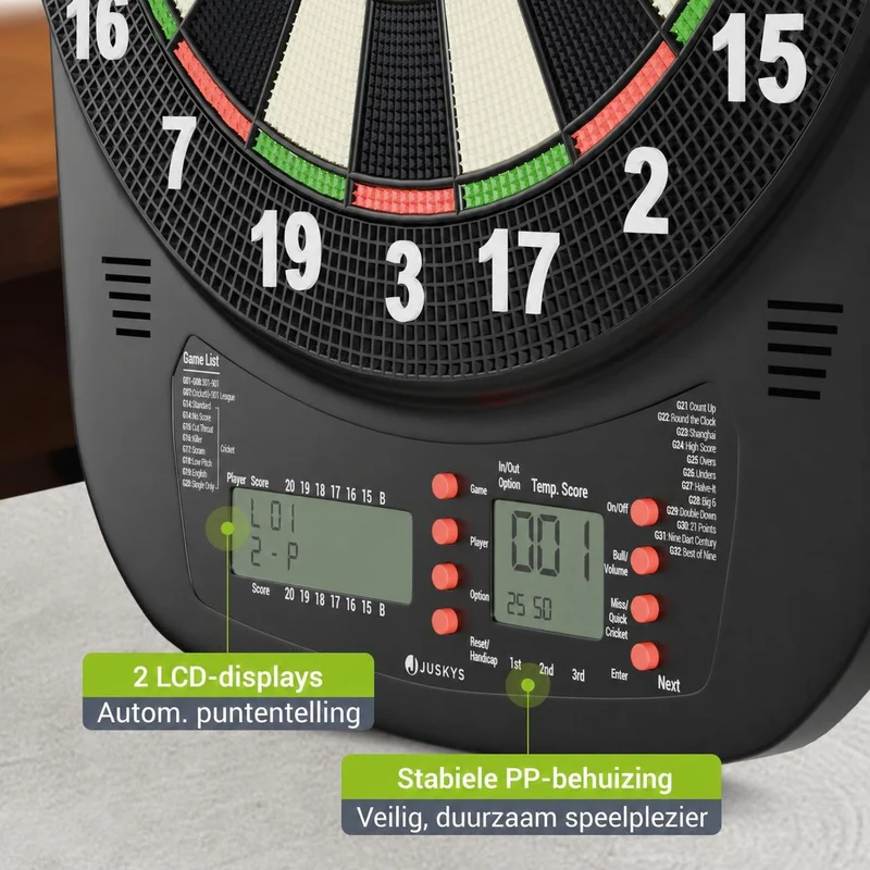 Cible de fléchettes électronique – 32 jeux