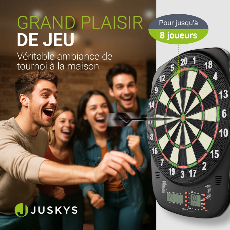 Cible de fléchettes électronique – 32 jeux