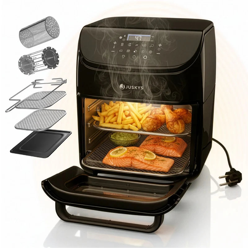 Friteuse sans huile 12 L à air chaud – 10 programmes, noir
