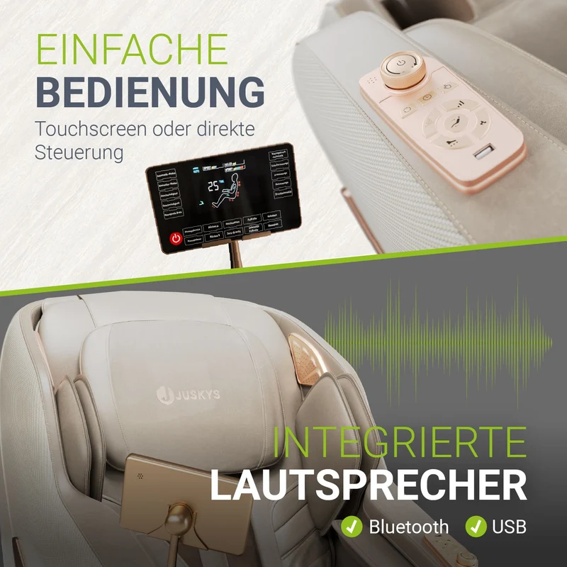 Fauteuil de massage Paros – chauffage et Bluetooth