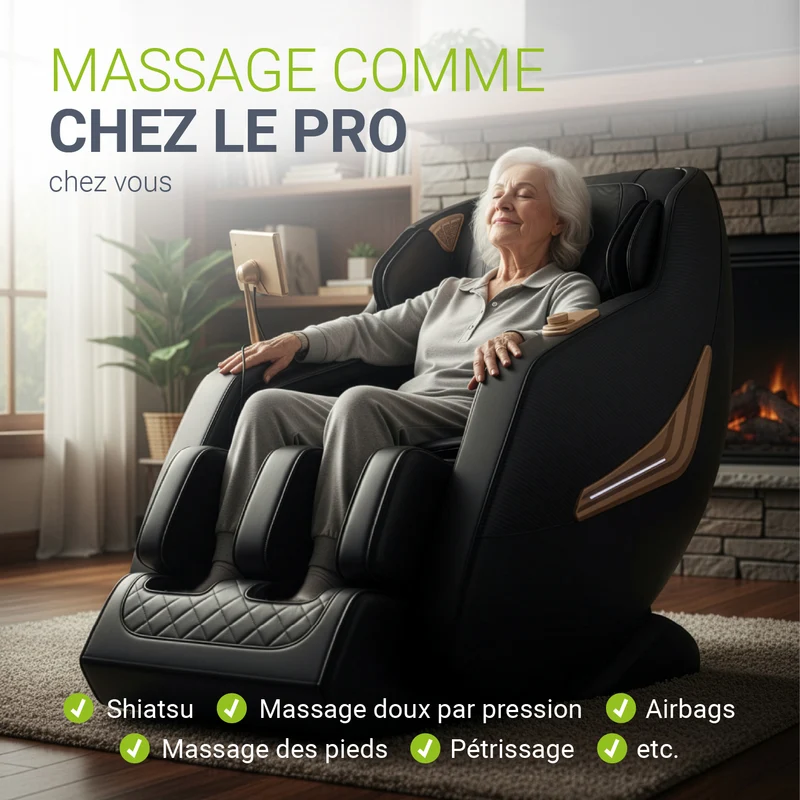 Fauteuil de massage Paros – chauffage et Bluetooth
