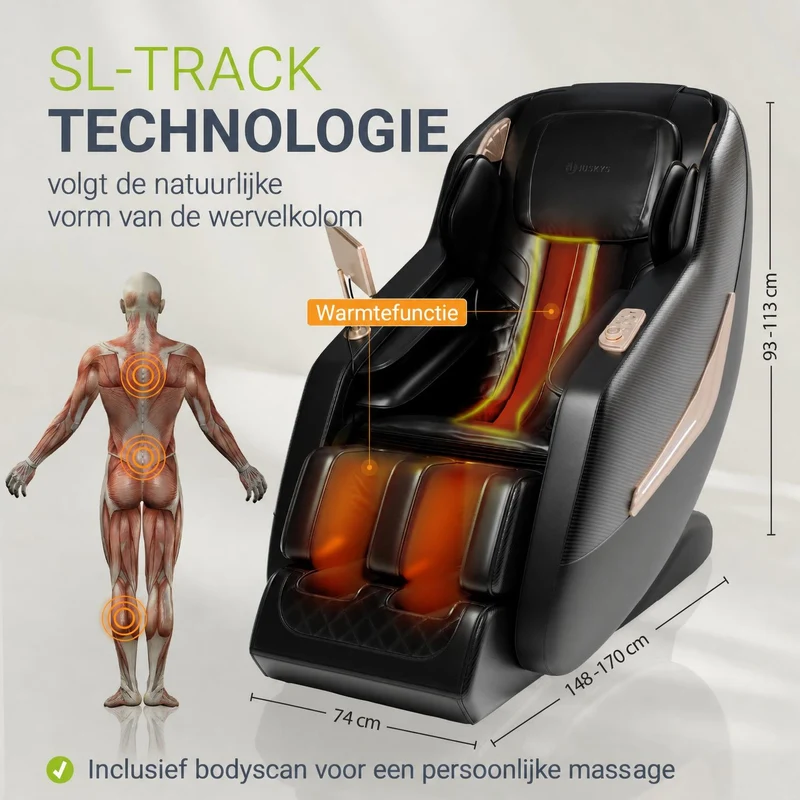 Fauteuil de massage Paros – chauffage et Bluetooth