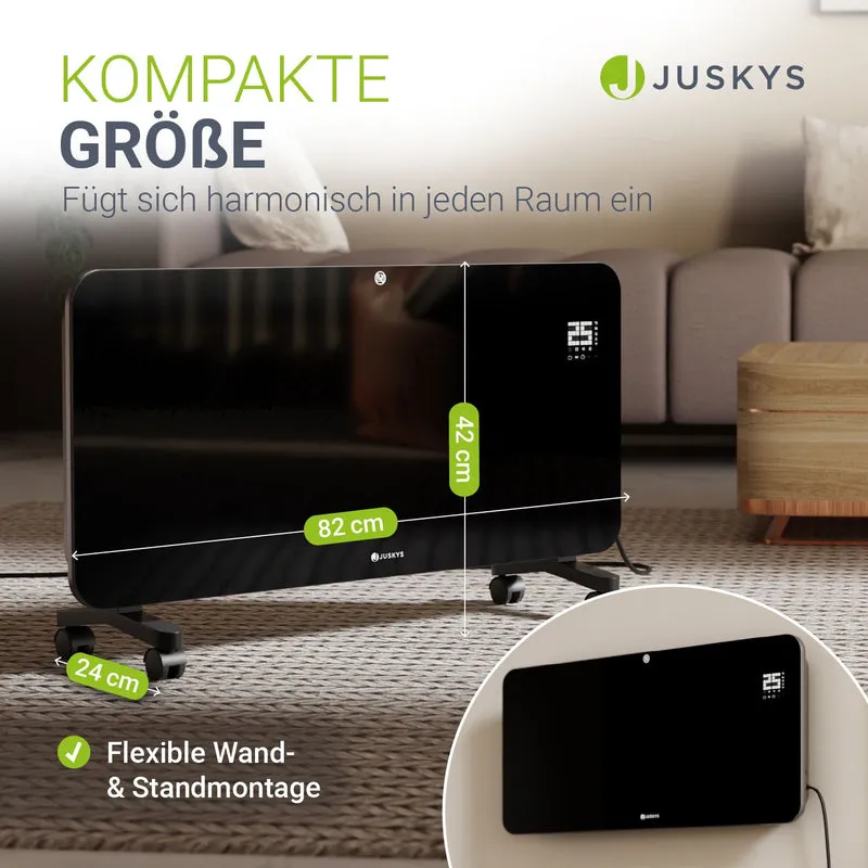 Radiateur convecteur en verre 1000 / 2000 W – commande par application