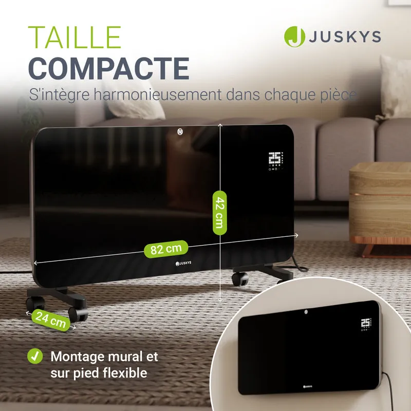Radiateur convecteur en verre 1000 / 2000 W – commande par application
