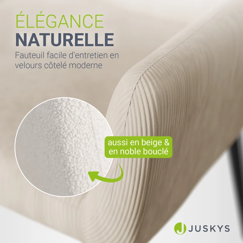 Fauteuil à oreilles avec tabouret Odense en option