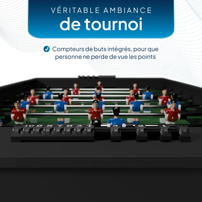 Baby-foot ProKick – pour enfants et adultes, noir
