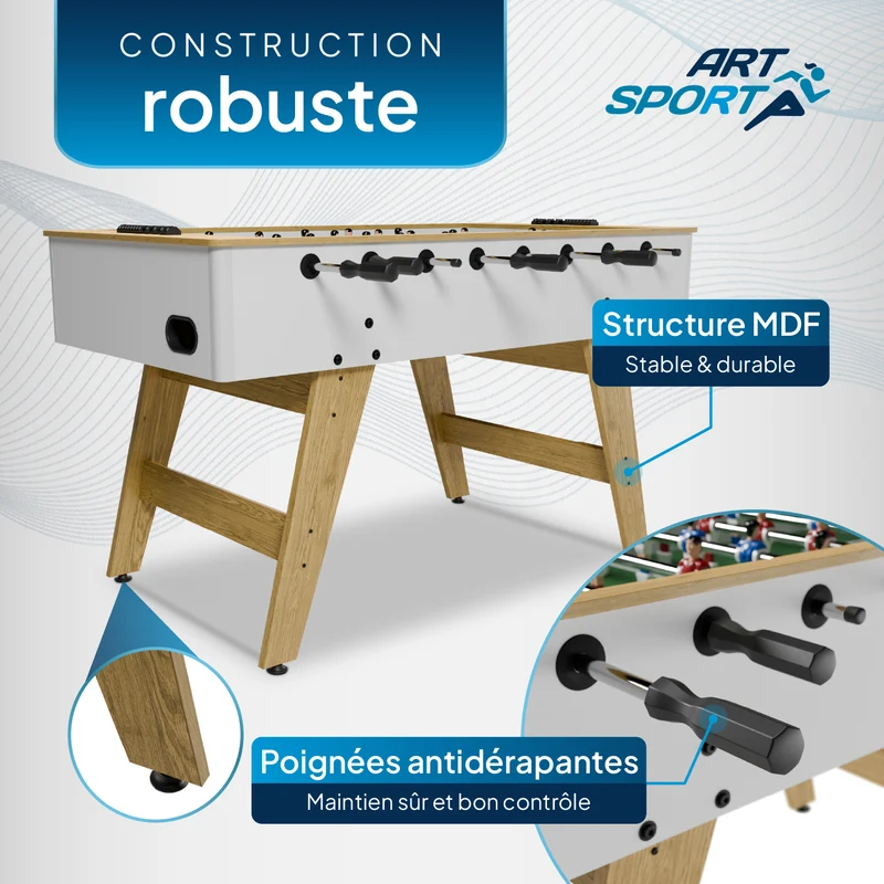 Baby-foot ProKick – pour enfants et adultes, noir