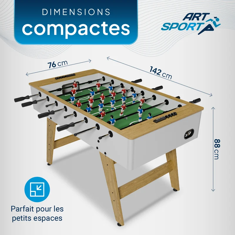 Baby-foot ProKick – pour enfants et adultes, noir