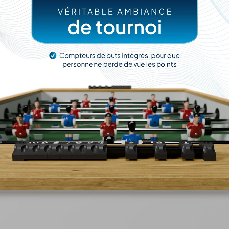 Baby-foot ProKick – pour enfants et adultes, noir