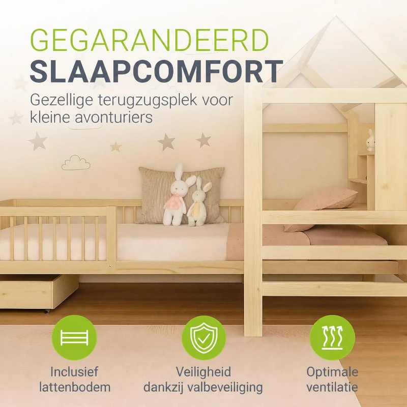 Lit enfant Yari – 90 x 200 cm avec bureau et tiroir intégrés