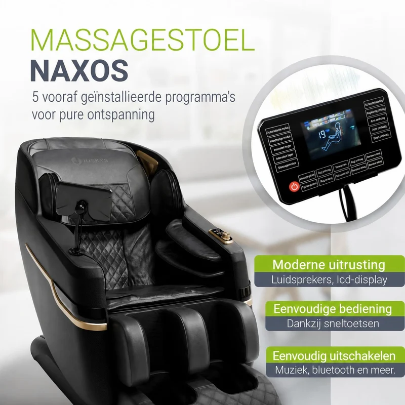Fauteuil de massage Naxos – chauffage et Bluetooth