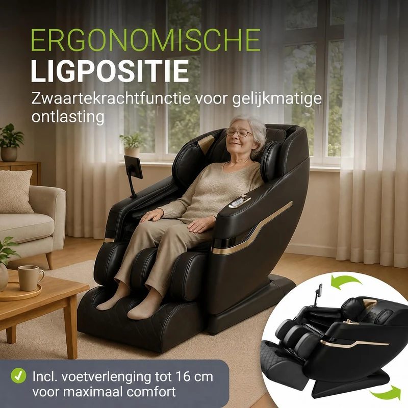 Fauteuil de massage Naxos – chauffage et Bluetooth