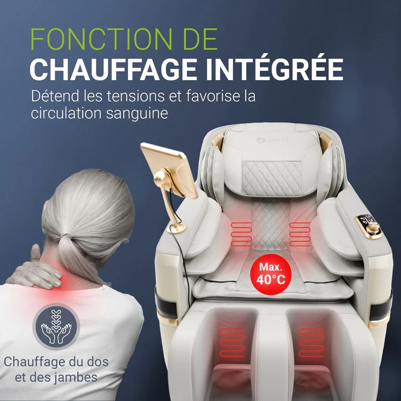 Fauteuil de massage Naxos – chauffage et Bluetooth