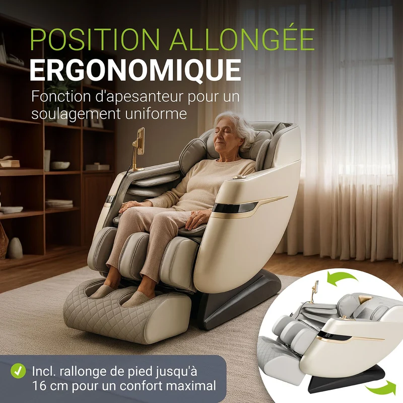 Fauteuil de massage Naxos – chauffage et Bluetooth