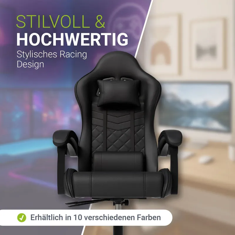 Chaise gamer HyperSeat – simili cuir, réglable
