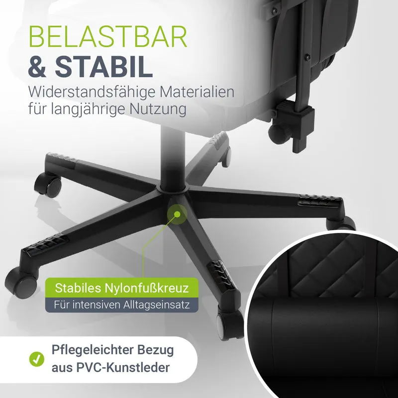 Chaise gamer HyperSeat – simili cuir, réglable