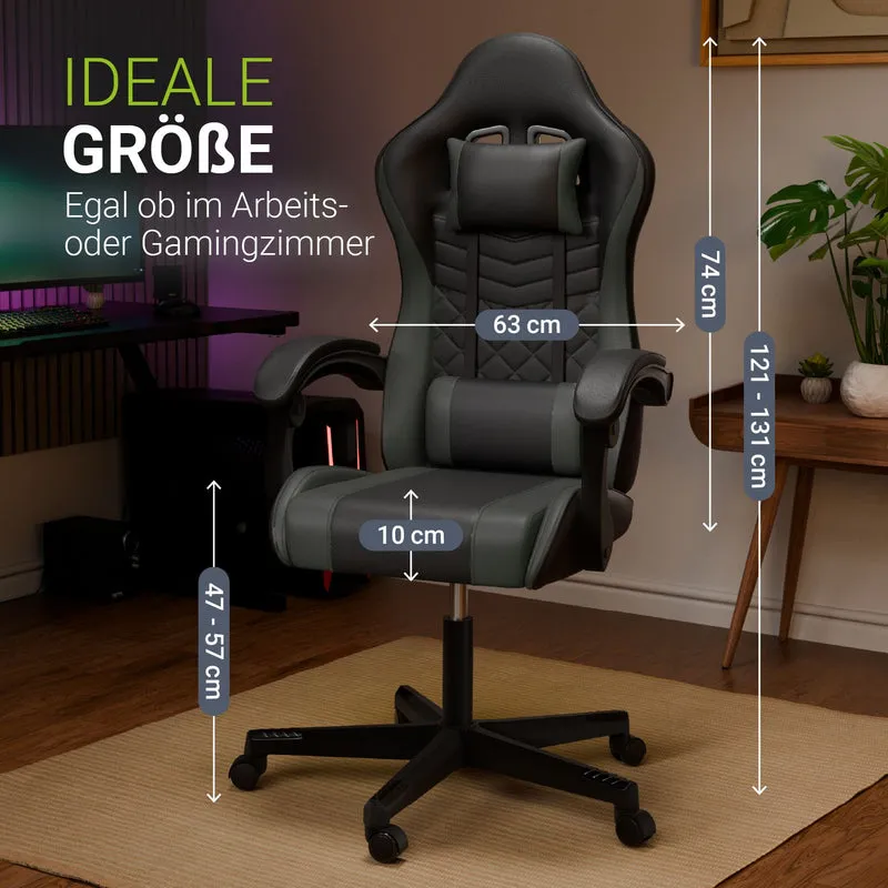 Chaise gamer HyperSeat – simili cuir, réglable