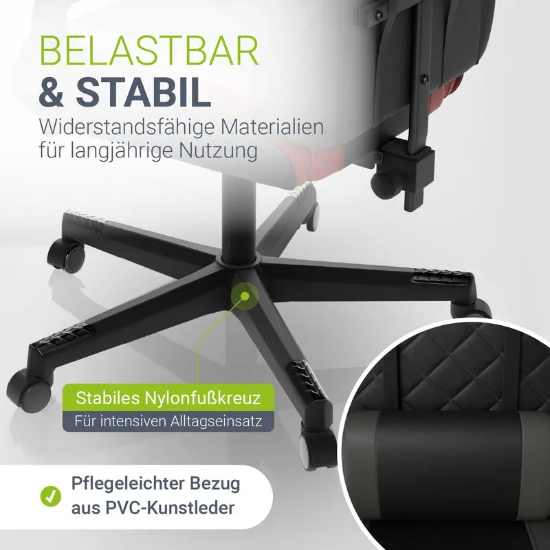 Chaise gamer HyperSeat – simili cuir, réglable