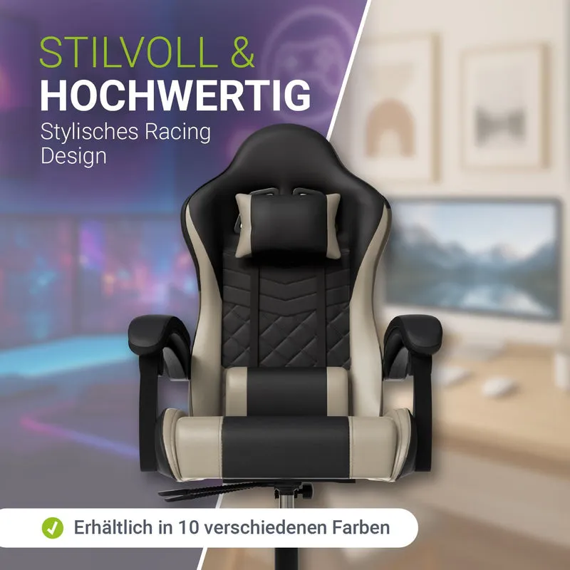 Chaise gamer HyperSeat – simili cuir, réglable