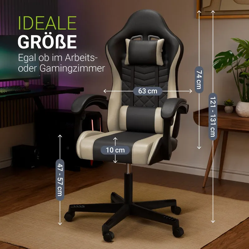Chaise gamer HyperSeat – simili cuir, réglable