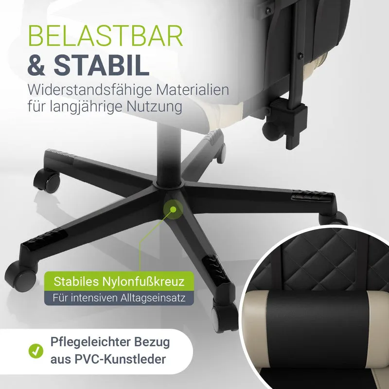 Chaise gamer HyperSeat – simili cuir, réglable