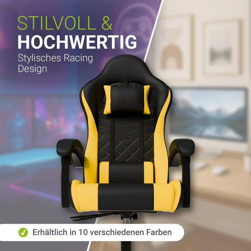 Chaise gamer HyperSeat – simili cuir, réglable