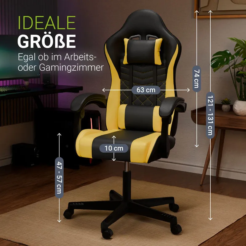 Chaise gamer HyperSeat – simili cuir, réglable