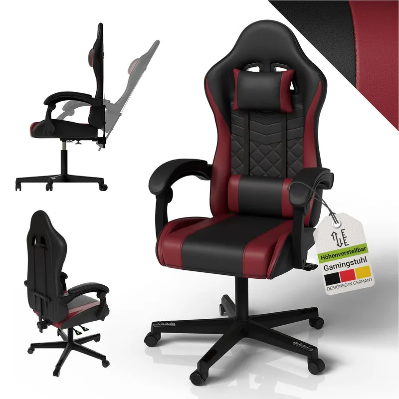 Chaise gamer HyperSeat – simili cuir, réglable