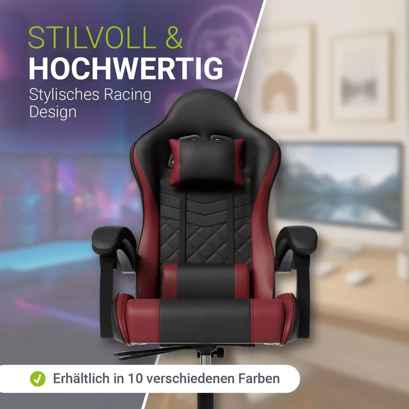 Chaise gamer HyperSeat – simili cuir, réglable