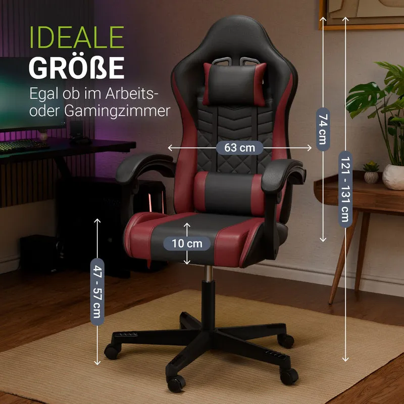 Chaise gamer HyperSeat – simili cuir, réglable