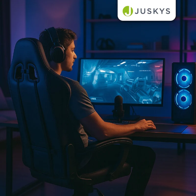 Chaise gamer HyperSeat – simili cuir, réglable