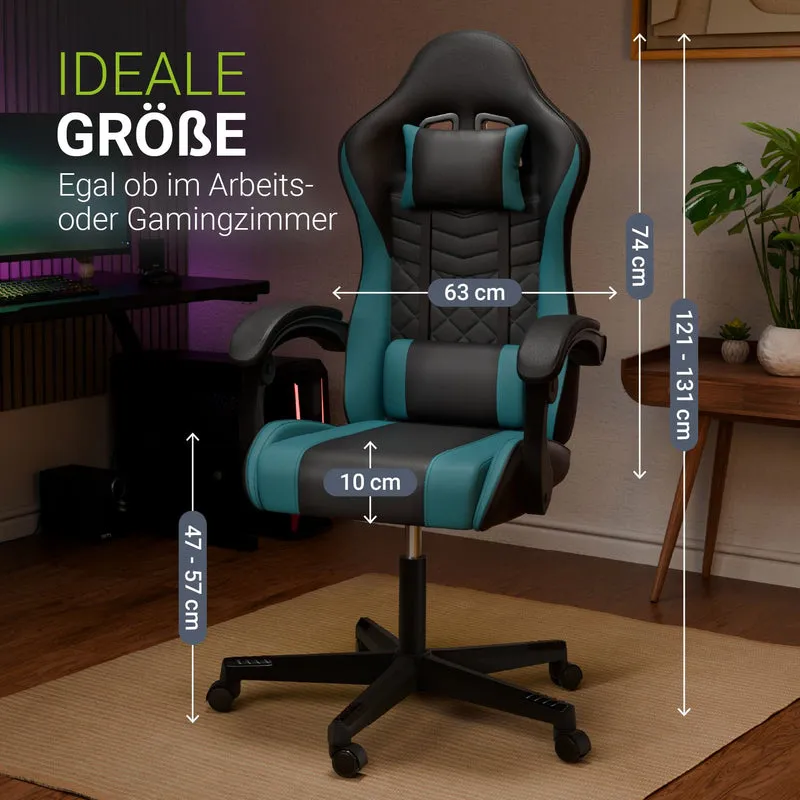 Chaise gamer HyperSeat – simili cuir, réglable