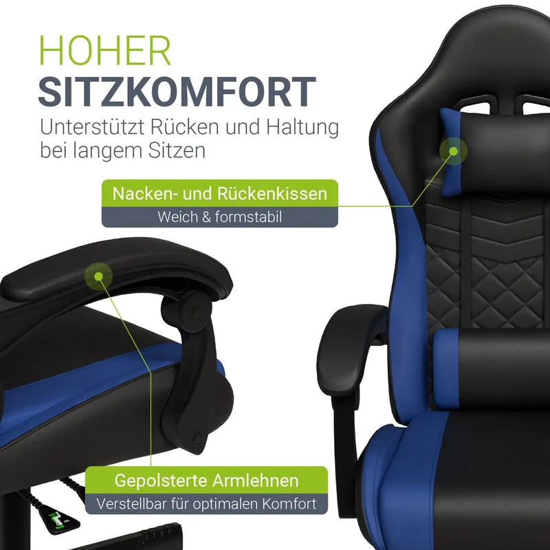 Chaise gamer HyperSeat – simili cuir, réglable