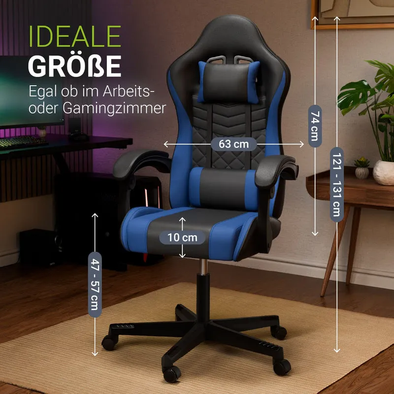 Chaise gamer HyperSeat – simili cuir, réglable