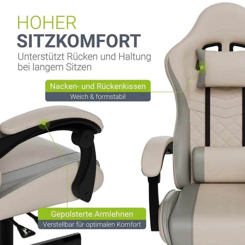 Chaise gamer HyperSeat – simili cuir, réglable