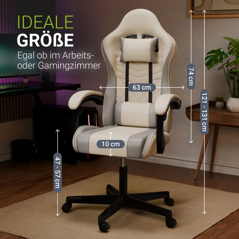 Chaise gamer HyperSeat – simili cuir, réglable
