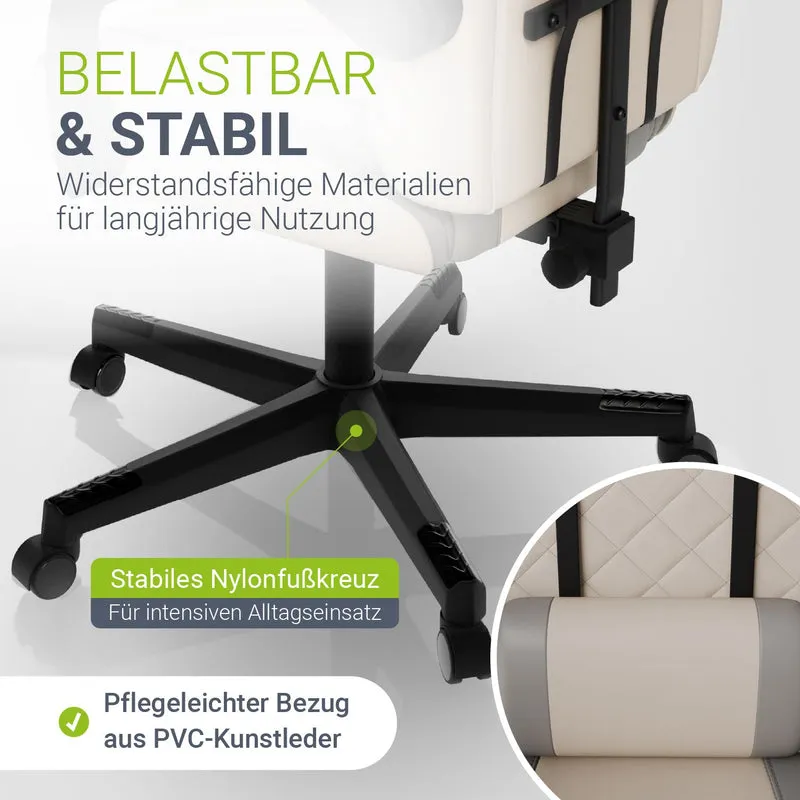 Chaise gamer HyperSeat – simili cuir, réglable