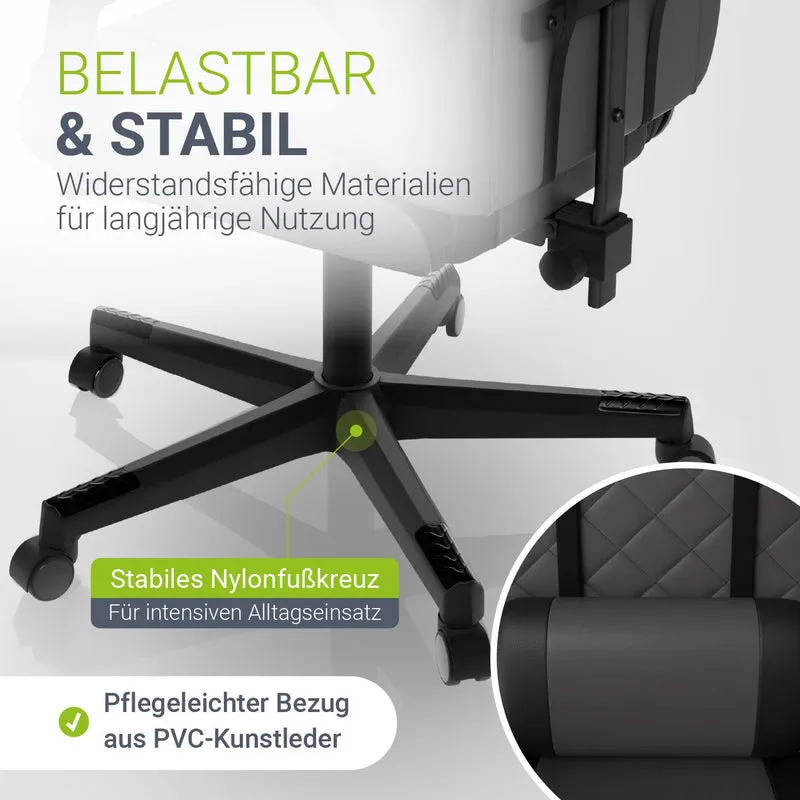 Chaise gamer HyperSeat – simili cuir, réglable