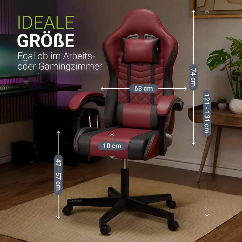 Chaise gamer HyperSeat – simili cuir, réglable