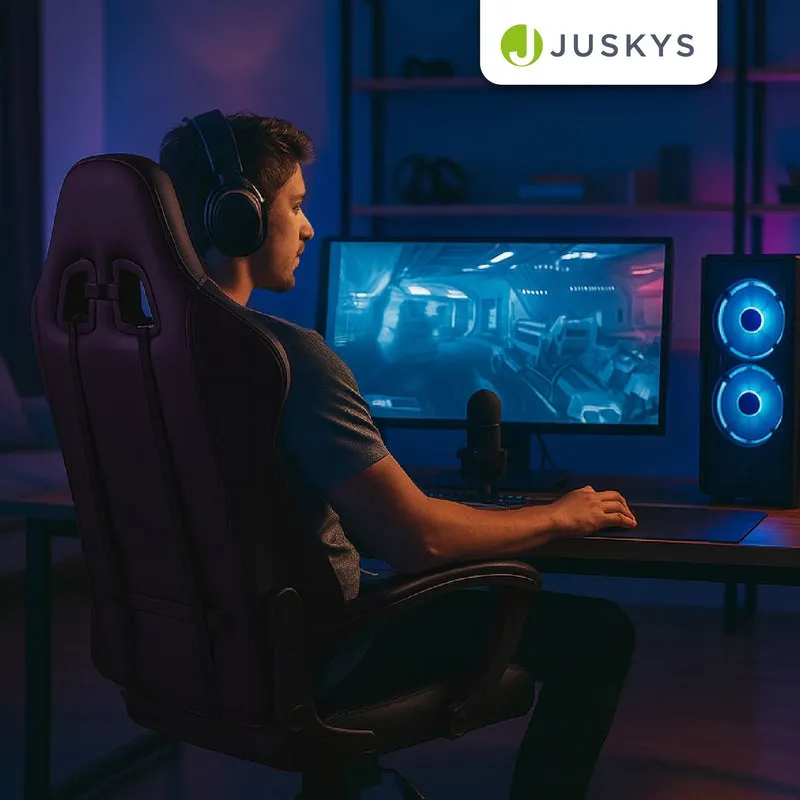 Chaise gamer HyperSeat – simili cuir, réglable