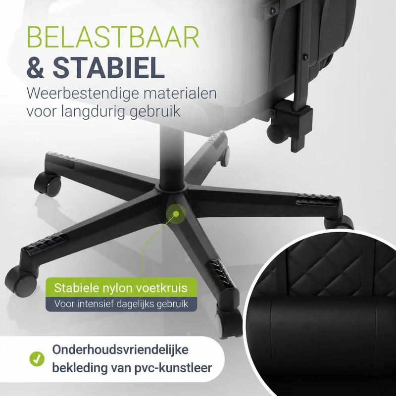 Chaise gamer HyperSeat – simili cuir, réglable