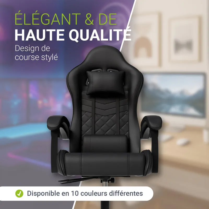 Chaise gamer HyperSeat – simili cuir, réglable