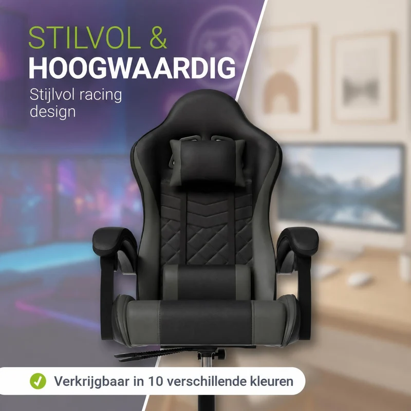 Chaise gamer HyperSeat – simili cuir, réglable