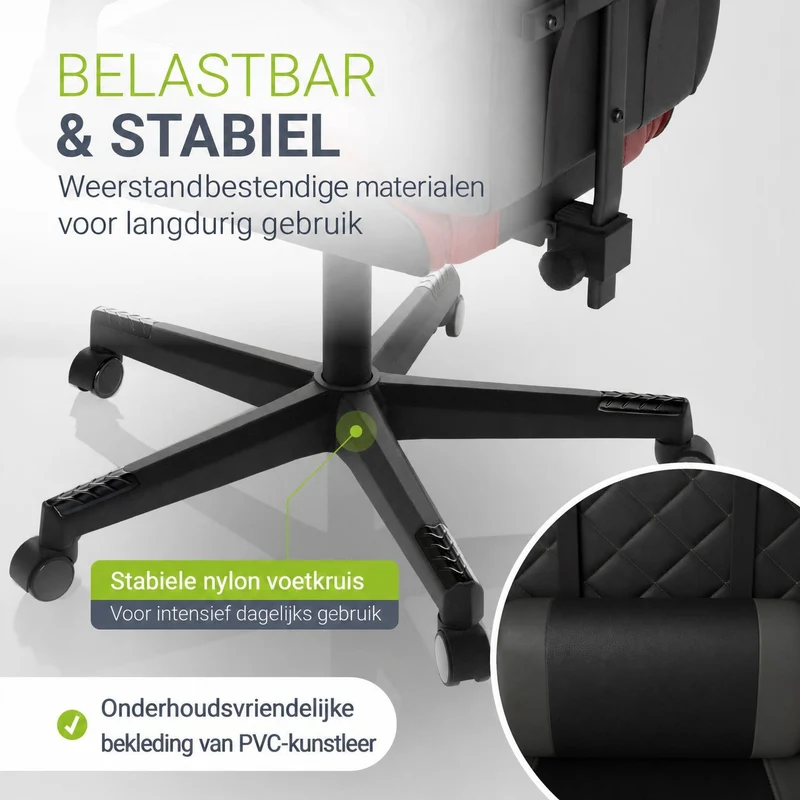 Chaise gamer HyperSeat – simili cuir, réglable