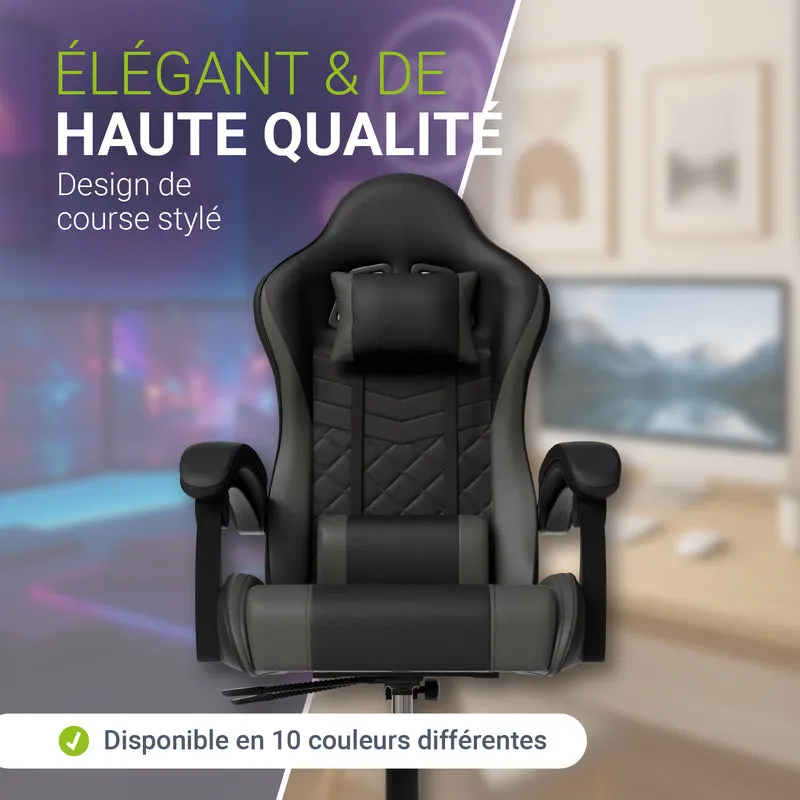 Chaise gamer HyperSeat – simili cuir, réglable