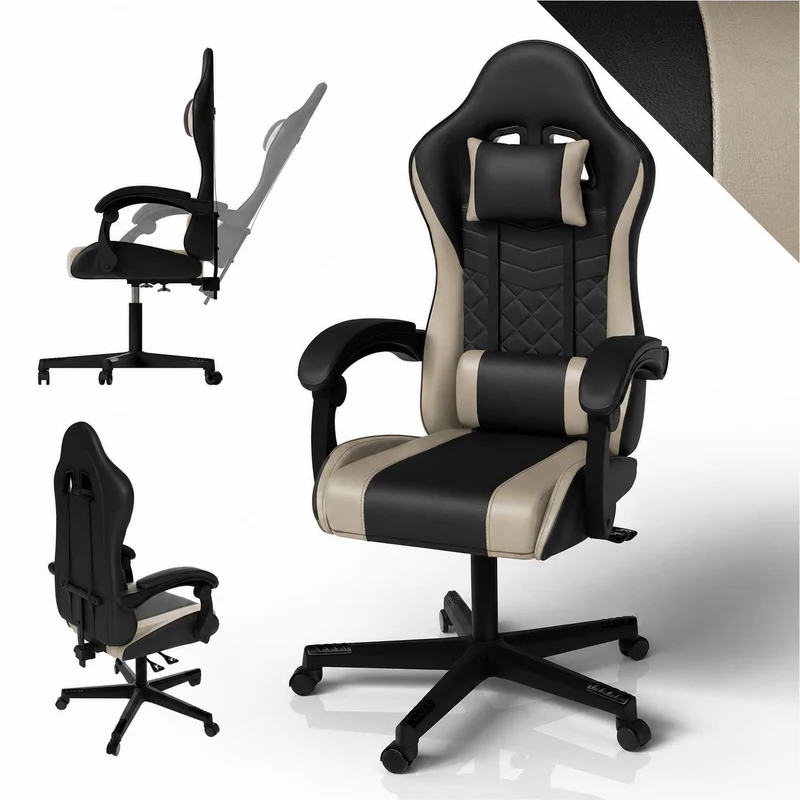 Chaise gamer HyperSeat – simili cuir, réglable