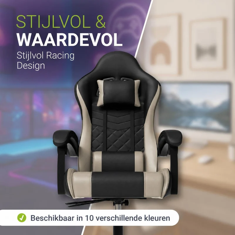 Chaise gamer HyperSeat – simili cuir, réglable