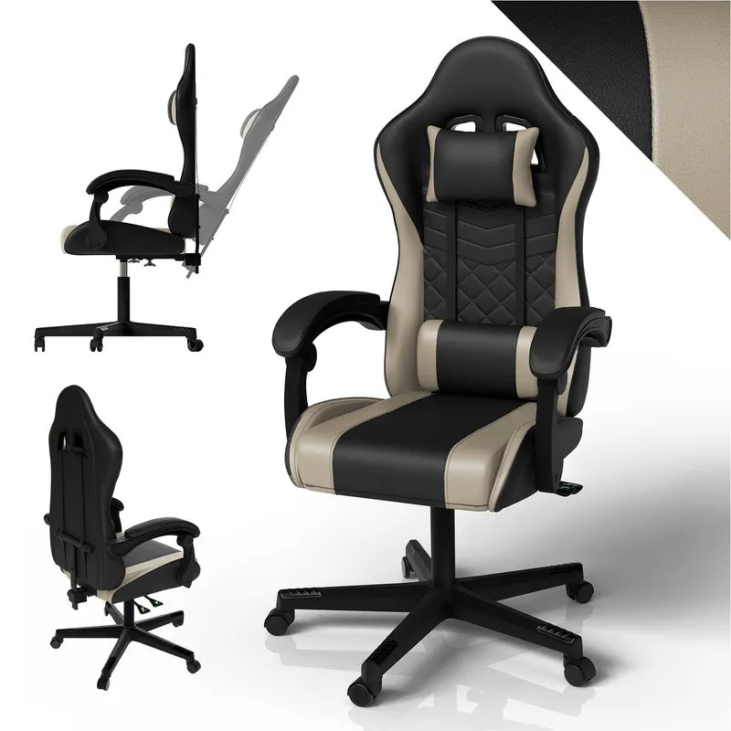 Chaise gamer HyperSeat – simili cuir, réglable